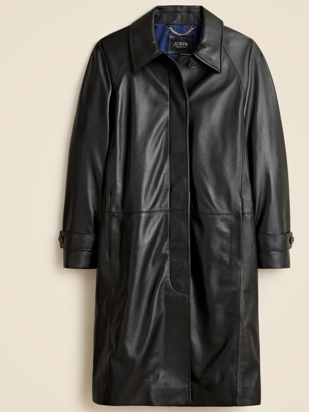 J Crew Collection Trench Coat in Leather NWT - Picture 1 of 4